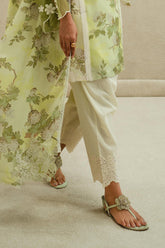 Stitched Lime Embroidered Shalwar